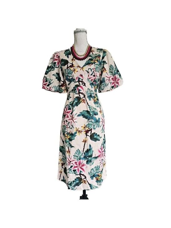 Walter Baker Dresses & Skirts - Walter Baker Fabienne Blush Azalea Floral Midi Dress Size M
